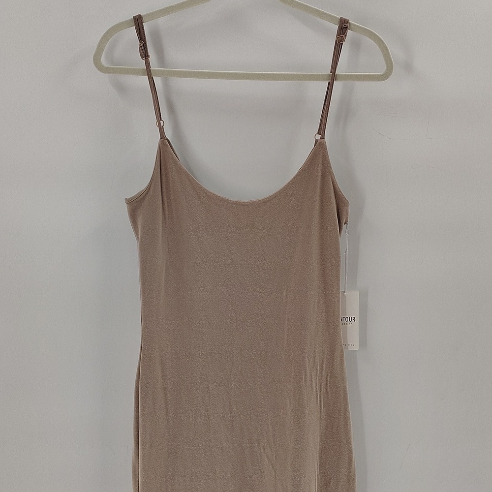 Contour Collection Birch And  Stone Bodycon Maxi Dresd Size Medium Beige